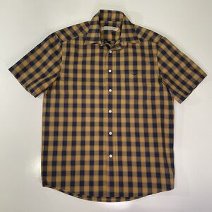 RM Williams Men’s Small Checkered Short Sleeve Shirt Blue EUC